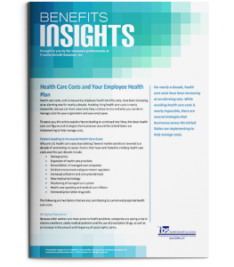 Employee Benefit Consulting - Reducing Health Care Costs